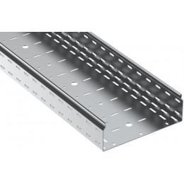 Лоток листовой перфорированный ESCA 7 100х300 L2500 сталь 2.0мм IEK CLP10-100-300-200-D25